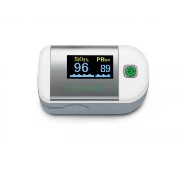 Medisana PM 100 Connect pulsoksimetras, pilkai baltas