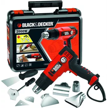 Šilumos pistoletas Black & Decker KX2200K-QS — 2000 W, 720 L/min, iki 645 °C, pistoletinė rankena, 900 g