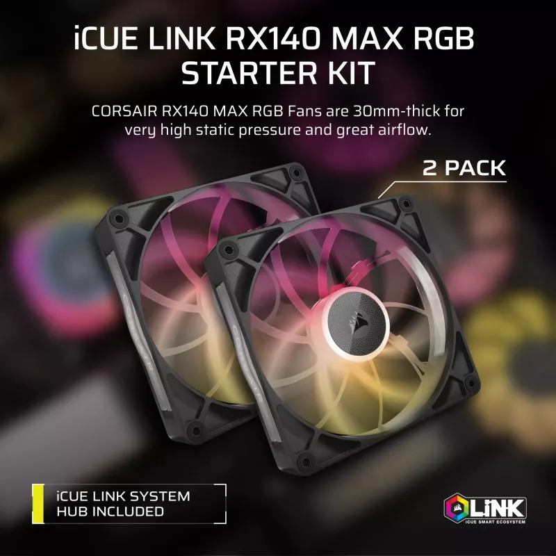 Ventiliatorius Corsair iCUE LINK RX140 MAX RGB