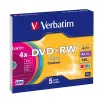 VERBATIM 43297 Verbatim DVD+RW plonas dėklas 5 vnt. 4,7 GB 4x spalvoti