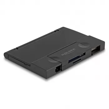 Card Reader DeLOCK 91014 USB 3.2 Gen 1 Type-A / Type-C Juodas MicroSD SD