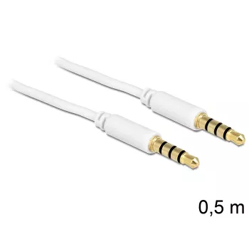 Garso kabelis 3,5 mm DeLOCK 83439 0,5 m Baltas