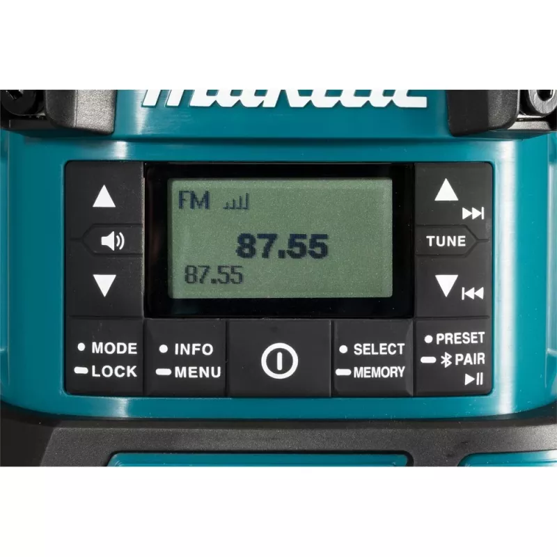Nešiojamas radijas Makita DMR056 analoginis ir skaitmeninis juodas, mėlynas