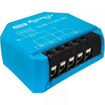 WiFi apšvietimo valdiklis Shelly Shelly_1L_Gen3 — 1 kanalo modulis be nulinio laido, 220–240 V, Wi‑Fi/Bluetooth, 802.11 b/g/n