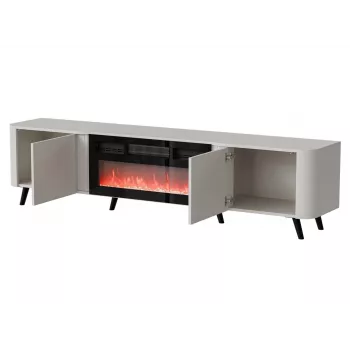 TV spintelė Cama Meble Volare 200 x 39 x 49 cm kašmyro su elektriniu židiniu
