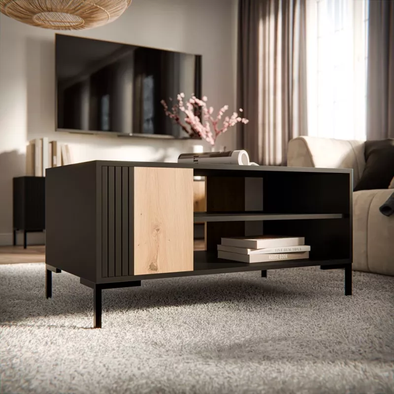 Cama MERCI coffee/lawn table 100 x 55 x 49 cm Juoda/oak artisan