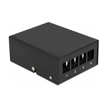 Patch Panel DeLOCK Keystone 4 Port Juodas