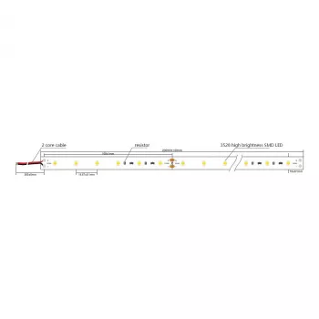Synergy 21 LED juostelė Flex Strip 2835 - 60 WW DC24V 96W IP20 ULS 20m