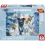 Mark Fredrickson: dog love - juodasis labradoras sniege, Dėlionė 1000 dalių