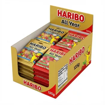 Prekystalinis stovas Haribo A1864 20 pakuočių po 135 g (5x4) – prekybinis vitrininis stendas