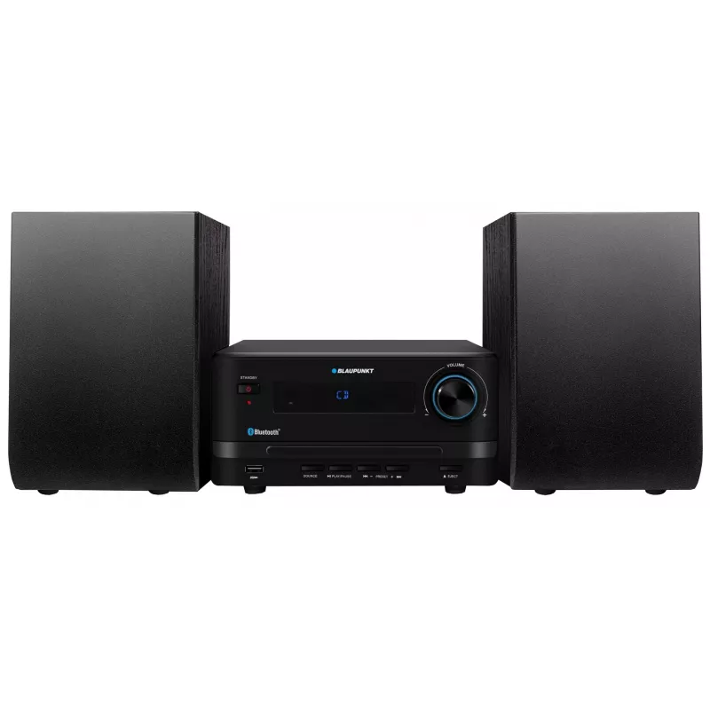 Namų audio mikro sistema BLAUPUNKT MS14BT – CD/MP3 grotuvas, Bluetooth, USB, FM RDS, 15W RMS, juoda