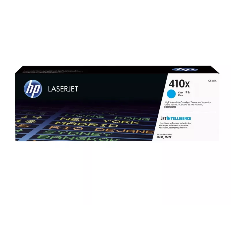 HP 410X aukštos išeigos žalsvai mėlyna (cyan) originali lazerinė kasetė