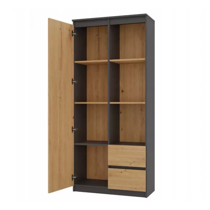 Biuro spinta RS-80 BILY su stumdomomis durimis, ąžuolo dekoro, 1800×800×350 mm