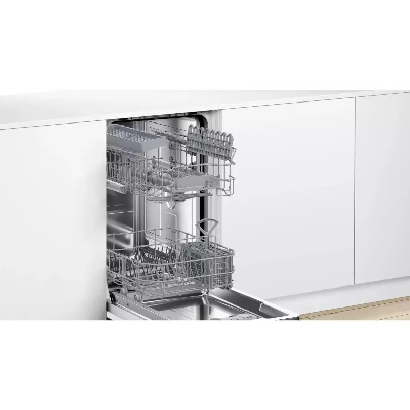 Indaplovė Bosch Serie 2 SPI2HKS42E pusiau įmontuojama siaura 45 cm, 10 komplektų, 5 programos, E klasė