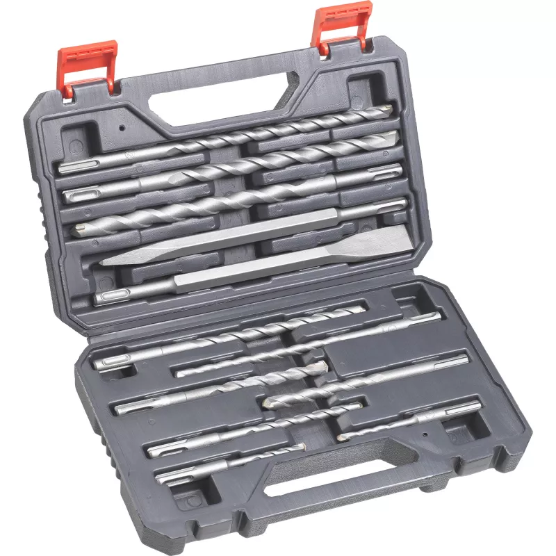 Belaidis sūkio plaktukas EINHELL Power X-Change TE‑HD 18 Li, 18V, Li‑Ion 4.0 Ah Plus, su grąžtų ir kaltų rinkiniu