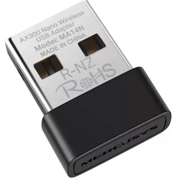 USB Wi-Fi adapteris MERCUSYS MA14N — USB Type‑A, 2.4 GHz vienos juostos, iki 287 Mb/s, juodas