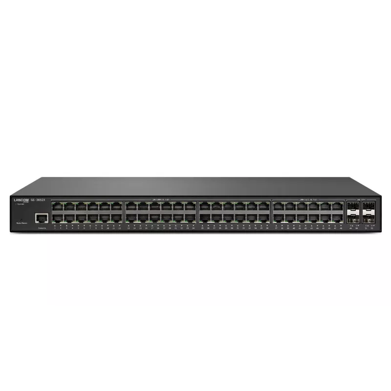 LANCOM GS-3628XUP, L3 valdomas 2.5G Ethernet jungiklis su PoE, 48 prievadai, 1U montavimui į stelažą