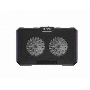 FURY GUNBAI G3 aušinimo padėklas nešiojamam kompiuteriui 14.1–17.3 col., 2 ventiliatoriai, RGB apšvietimas, 2× USB