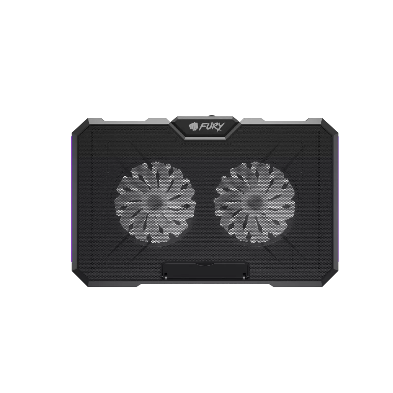FURY GUNBAI G3 aušinimo padėklas nešiojamam kompiuteriui 14.1–17.3 col., 2 ventiliatoriai, RGB apšvietimas, 2× USB