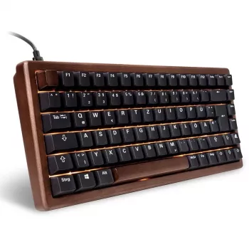 Sharkoon 100068081 Klaviatūra USB QWERTZ Vokiška Juoda Mediena 75%