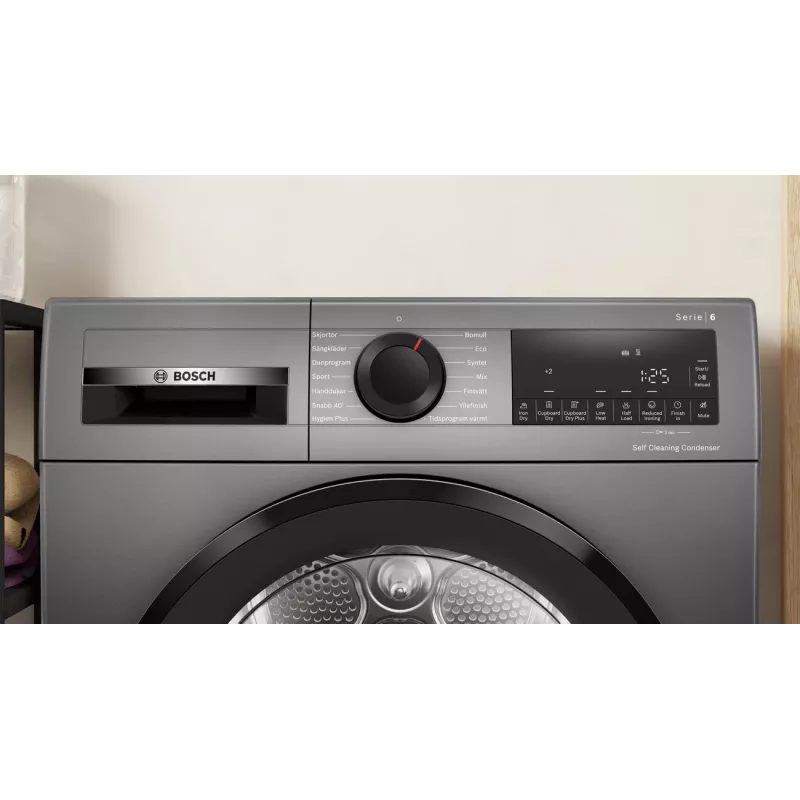 Bosch WQG245DXSN Šilumos siurblio džiovinimo mašina 9 kg
