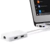 Edimax EU-4308 nešiojamojo kompiuterio dokas / prievadų replikatorius USB 3.2 Gen 1 (3.1 Gen 1) Type-C Baltas