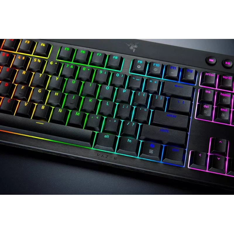 Gaming klaviatūra Razer BlackWidow V4 Low-profile Wireless – žemo profilio mechaniniai klavišai, Bluetooth ir 2,4 GHz