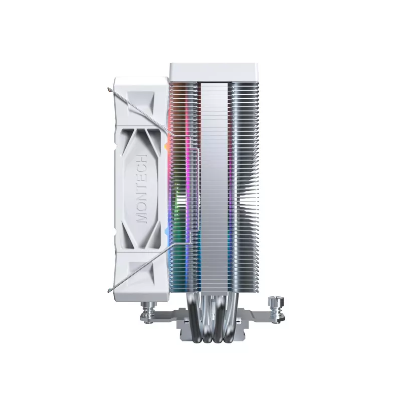 Oro aušintuvas Montech NX400 ARGB 120 mm Baltas – 270 W TDP, FDB, 156×74×120 mm