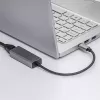 Akyga AK-AD-65 USB-C – Gigabit Ethernet tinklo adapteris, RJ45, 15 cm, sidabrinis