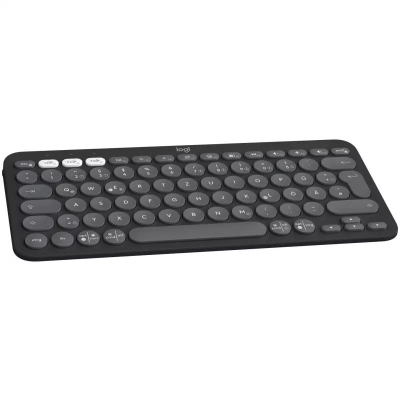 Logitech Pebble Keys 2 K380s - belaidė klaviatūra - Bluetooth LE - QWERTZ - vokiška - Tonal Graphite (920-011795)
