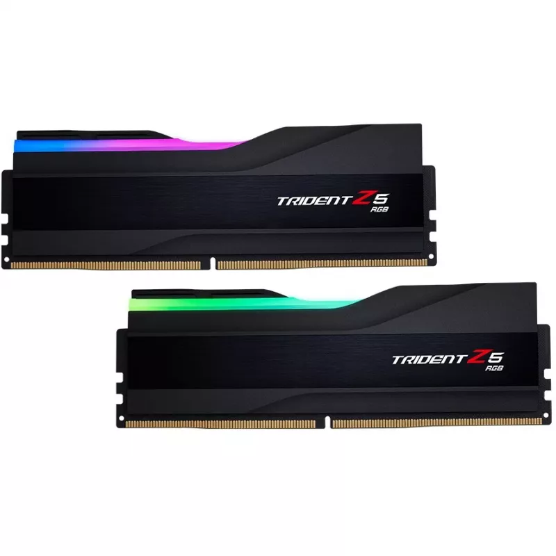 DIMM 32 GB DDR5-6000 (2x 16 GB) Dual-Kit, Arbeitsspeicher schwarz, F5-6000J3636F16GX2-TZ5RK, Trident Z5 RGB, INTEL XMP