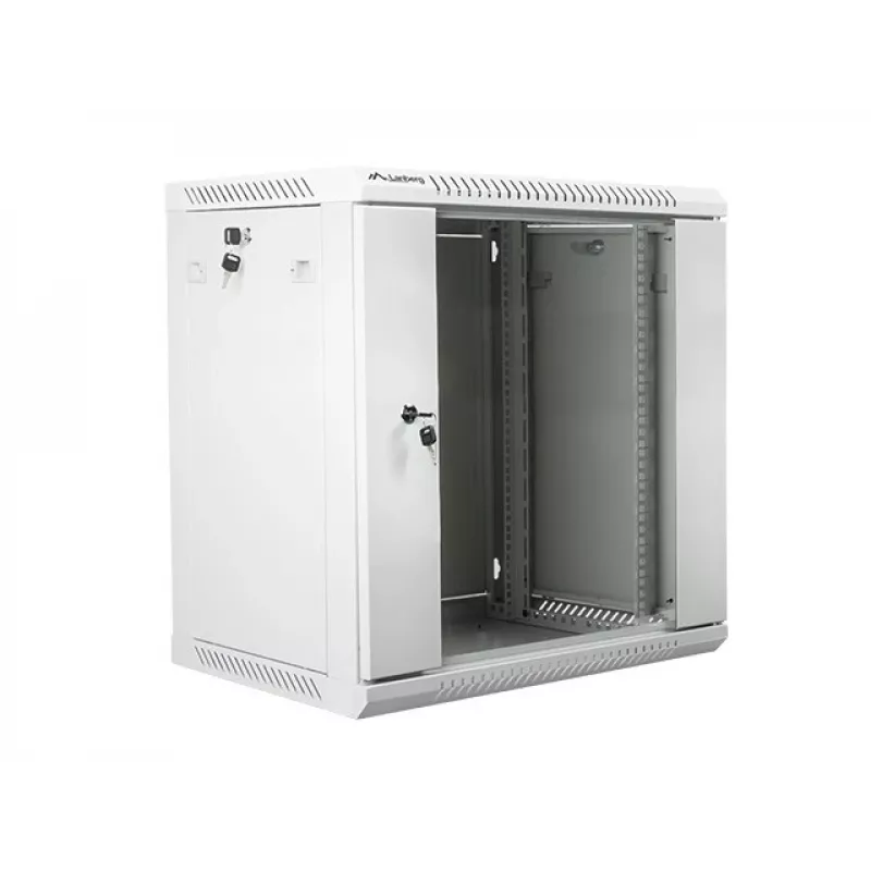 Sieninis tinklo stovas LANBERG WF01-6412-10S, 12U, 19 colių, 600×450×640 mm, IP20, 60 kg