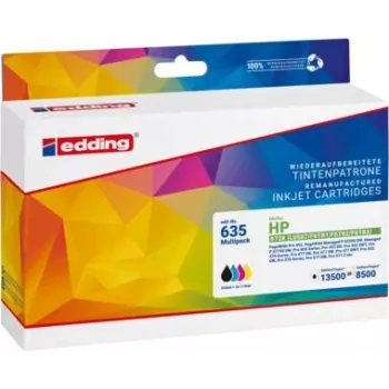 edding kasetės spausdintuvui EDD-635 juoda, žydra, raudona, geltona suderinamos su HP 973X L0S07AE, F6T8