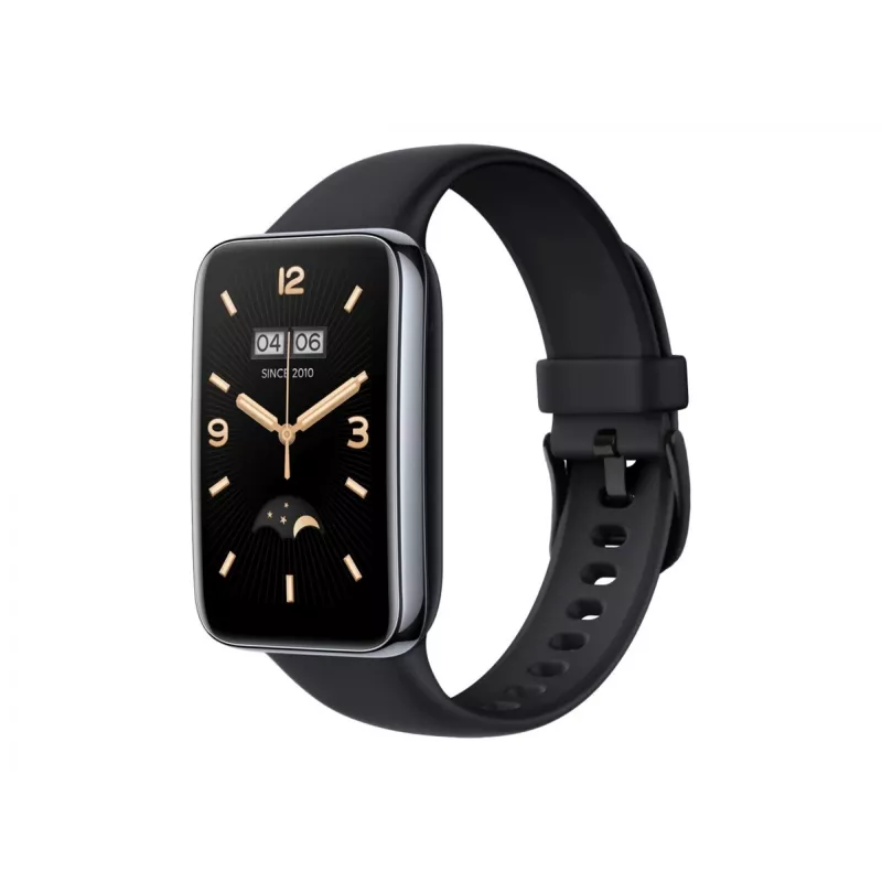 Silicinė apyrankė FIXED, skirta Xiaomi Mi Smart Band 7 Pro – juoda, reguliuojama, atspari vandeniui