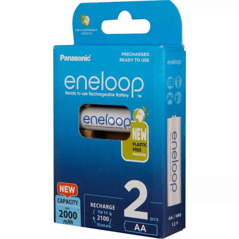 Įkraunamos baterijos PANASONIC ENELOOP AA 2000 mAh 2 vnt. (BK-3MCDE/2CP)