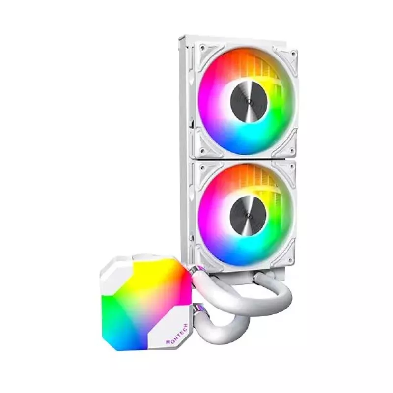 Montech Hyper Flow ARGB 240 mm Baltas – skystas aušinimas CPU