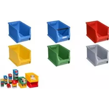 Plastikinė dėžė detalėms allit ProfiPlus Box 4H PP pilka – sukraunamas padėklas, 30 kg apkrova
