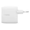 Belkin BOOST CHARGE maitinimo blokas 24 W QC 3.0 2 USB prievadai baltas WCB002VFWH