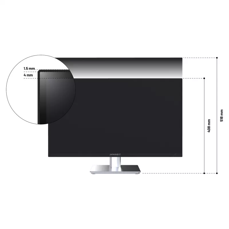 JAPANNEXT JN-I270WQHD300F-HSP monitorius 27 colių (68.6 cm) 2560x1440 WQHD LED pilkas