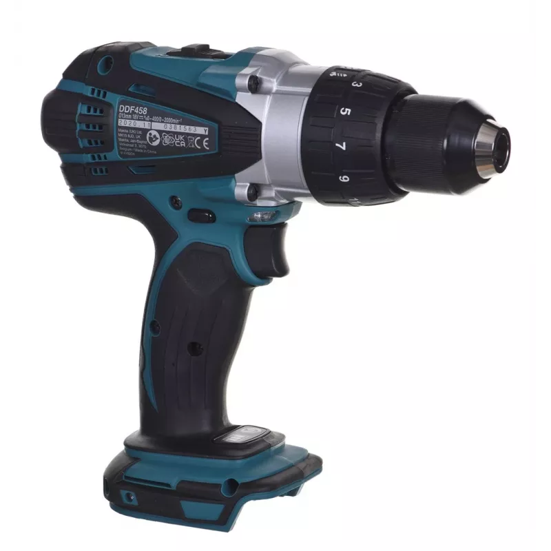 MAKITA. Gręžtuvas-suktuvas 18V DDF458Z 91/58Nm, be akumuliatoriaus ir įkroviklio