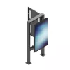 Lauko informacinis kioskas Edbak POK101 plieninis juodas portretinis 862x200x1981 mm