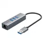USB 3.0 adapteris extra digital CA913374 – 3 prievadų USB į RJ45 šakotuvas, 0,15 m laidas