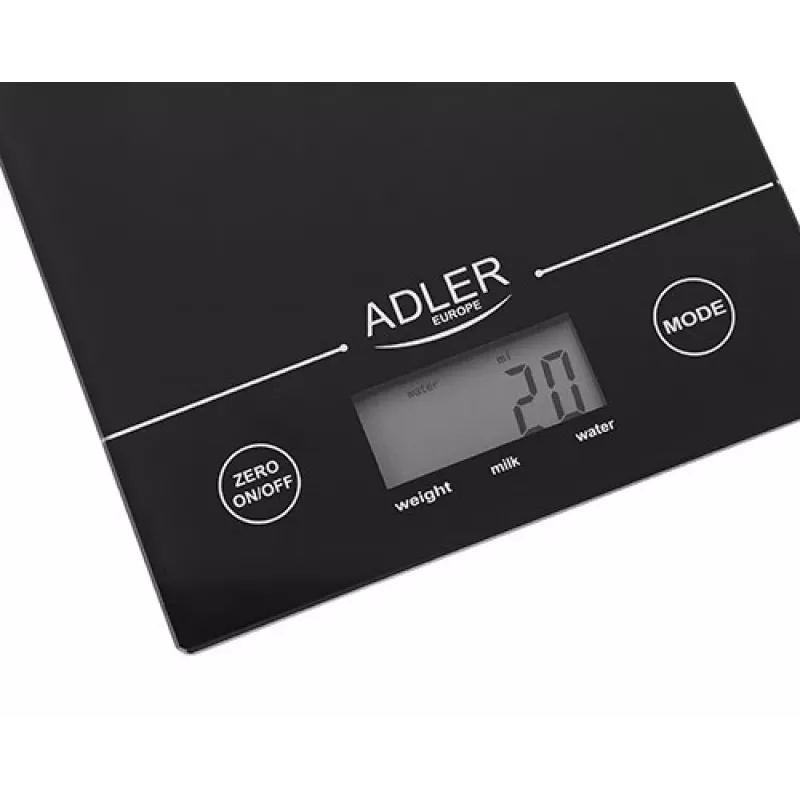Adler AD 3138 b Mechaninės virtuvinės svarstyklės Juodos Spalvos Stačiakampės