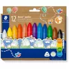 Vaškinės kreidelės Staedtler Noris Jumbo – 12 spalvų, netoksiškos, storos