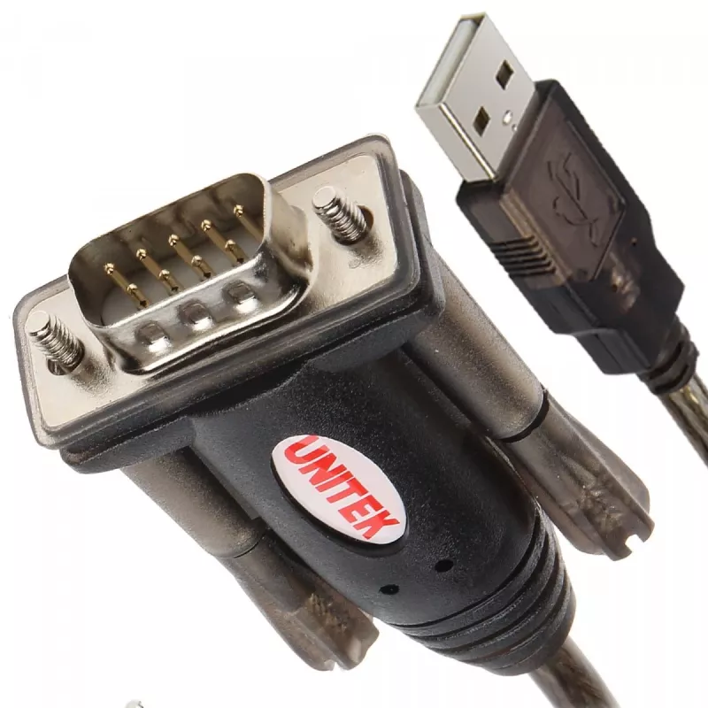 UNITEK Y-105 serijinis kabelis juodas 1,5 m USB Type-A DB-9