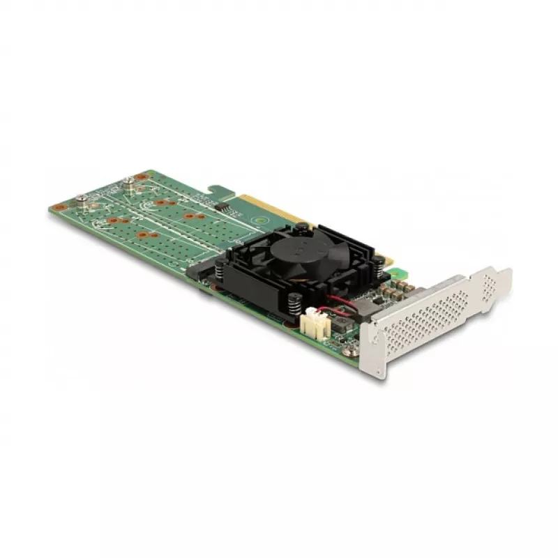 DeLOCK PCI Express x16 kortelė su 4 vidiniais NVMe M.2 Key M lizdais – Low Profile formos faktorius