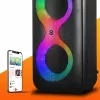 Nešiojamas muzikos centras MANTA SPK0401B100 Bluetooth garsiakalbis, 100 W galia, FM radijas, karaokė, įmontuota baterija, X-BASS