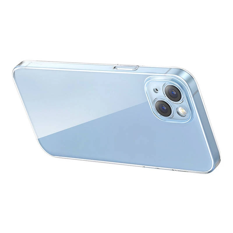 Apsauginis dėklas Baseus Crystal Series iPhone 14 Plus su grūdinto stiklo nugara