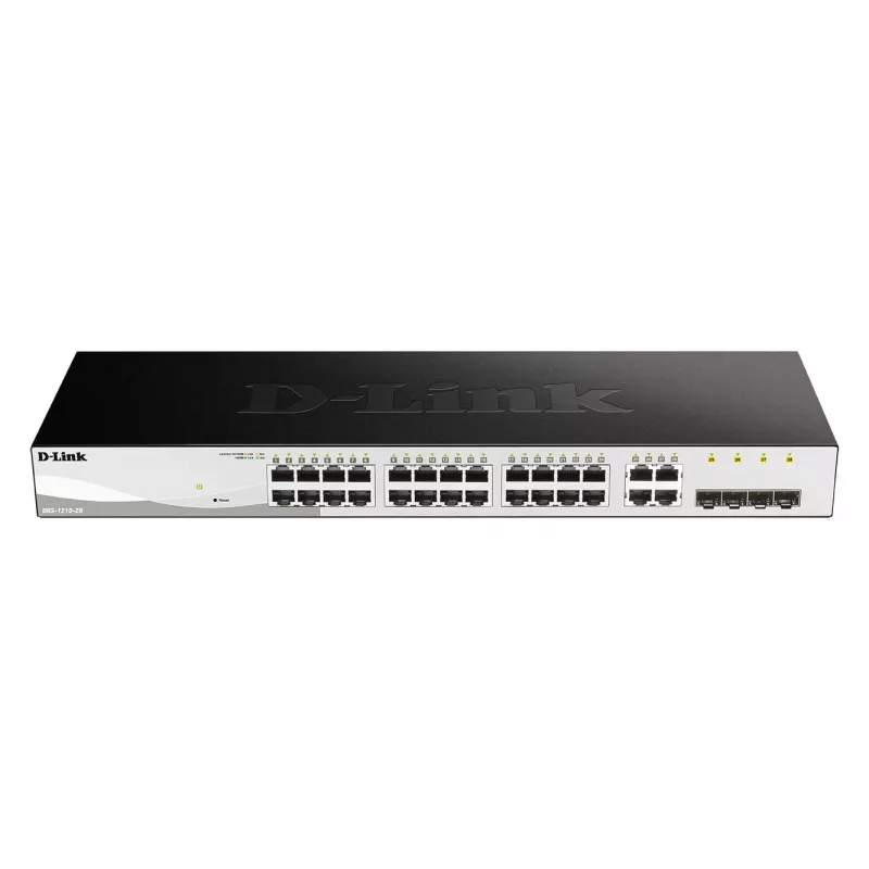 D-Link DGS-1210-28 valdomas L2/L2+ jungiklis 1U juodas