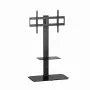 Grindinis TV stovas GEMBIRD TVS-86ST-01, 43–86 col., juodas, grūdinto stiklo pagrindas, VESA 100x100–600x400, 60 kg
